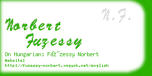 norbert fuzessy business card